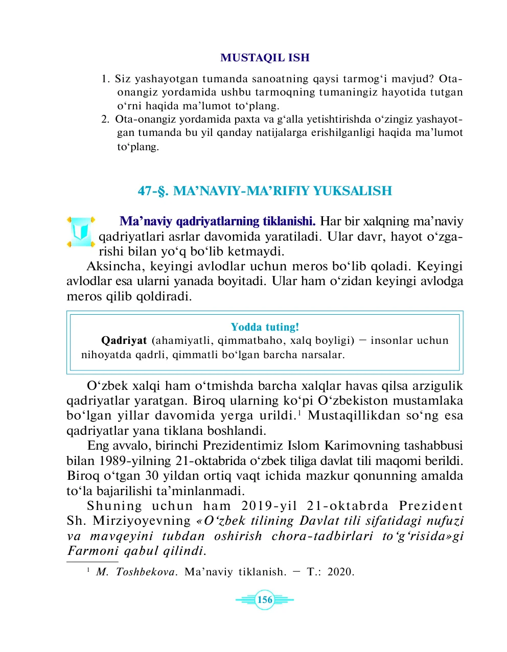 Ma’naviy-ma’rifiy yuksalish