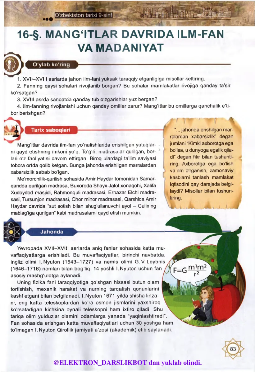 Mang‘itlar davrida ilm-fan va madaniyat