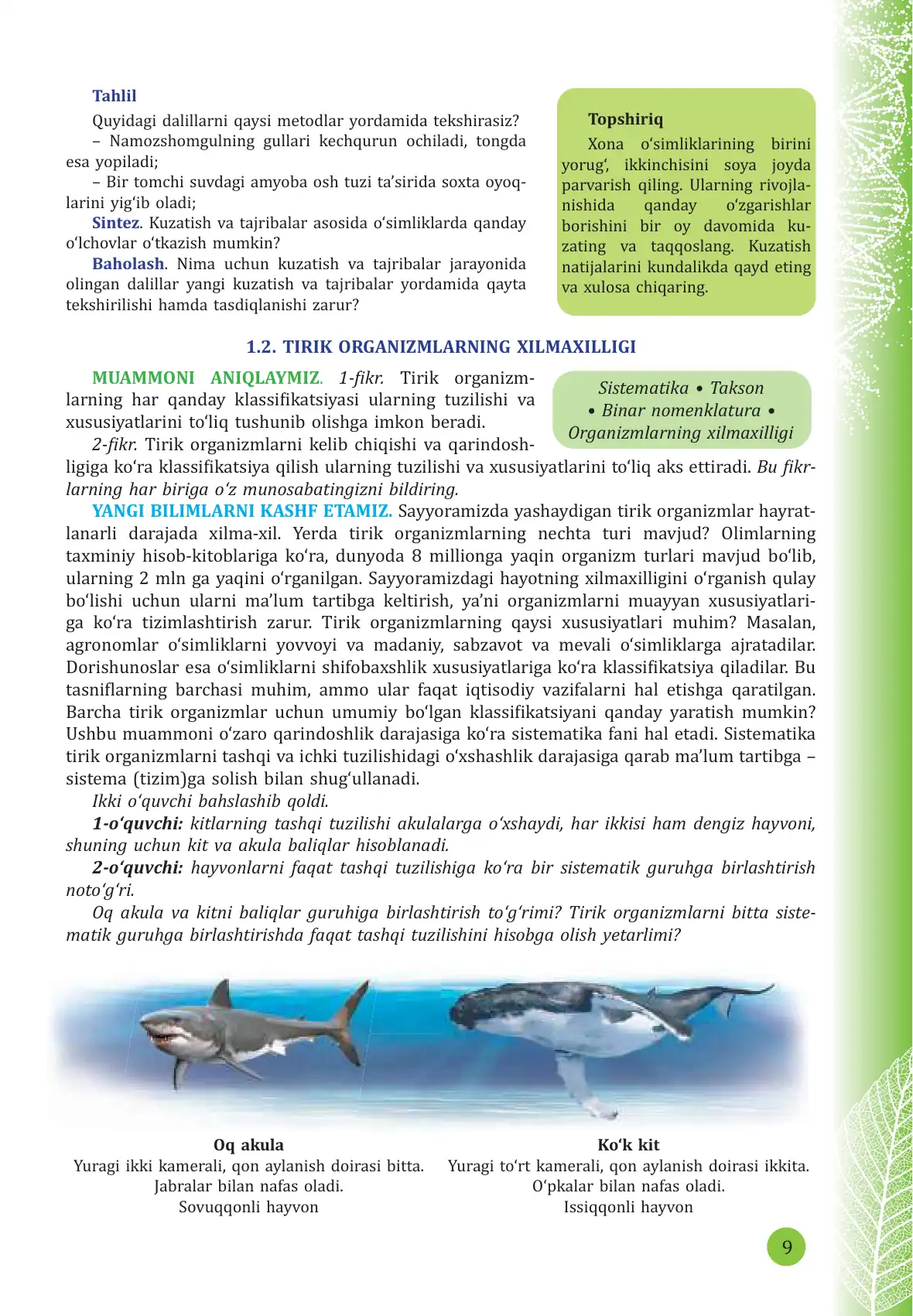 Tirik organizmlarning xilma xilligi