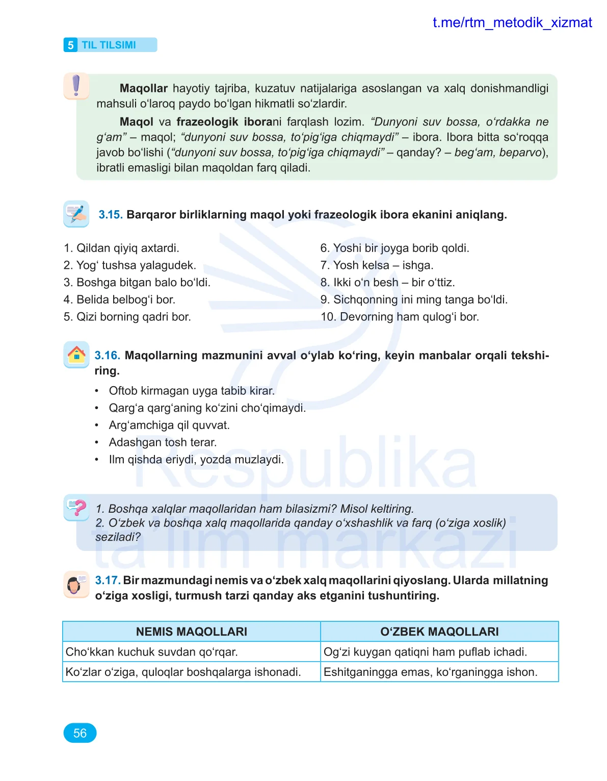Til tilsimi (5-dars)