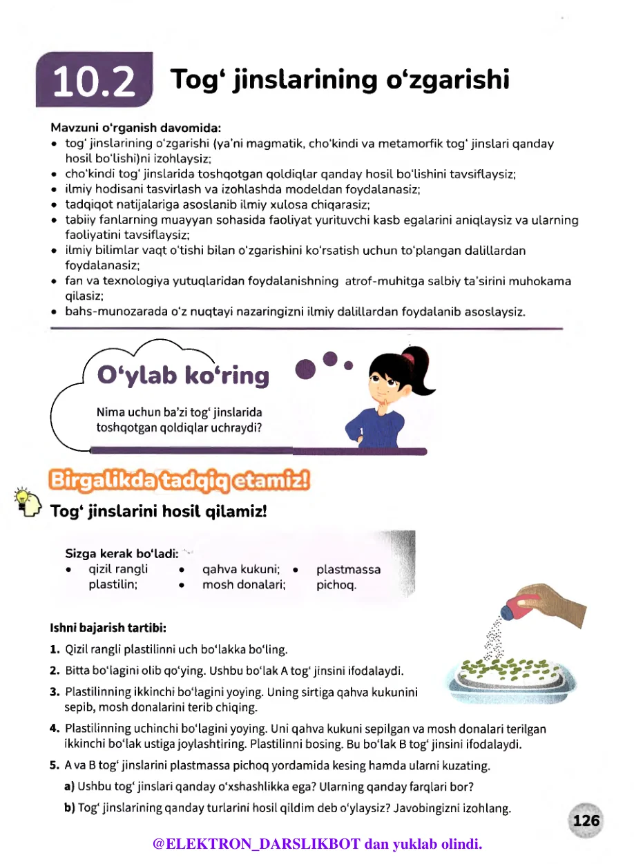 Tog' jinslarining o'zgarishi