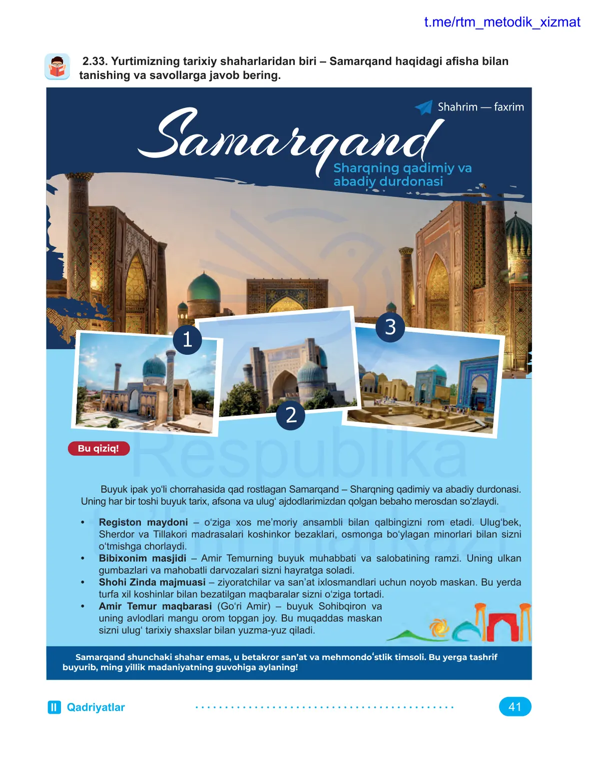 Qadriyatlar (6-dars)