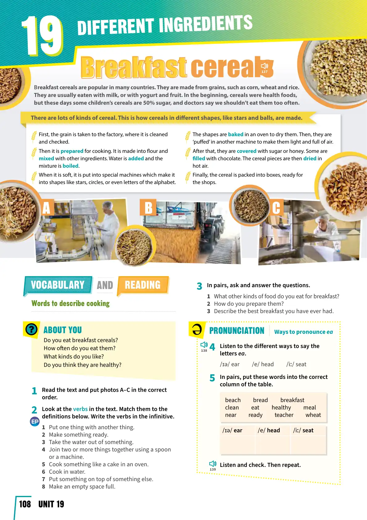 Different ingredients