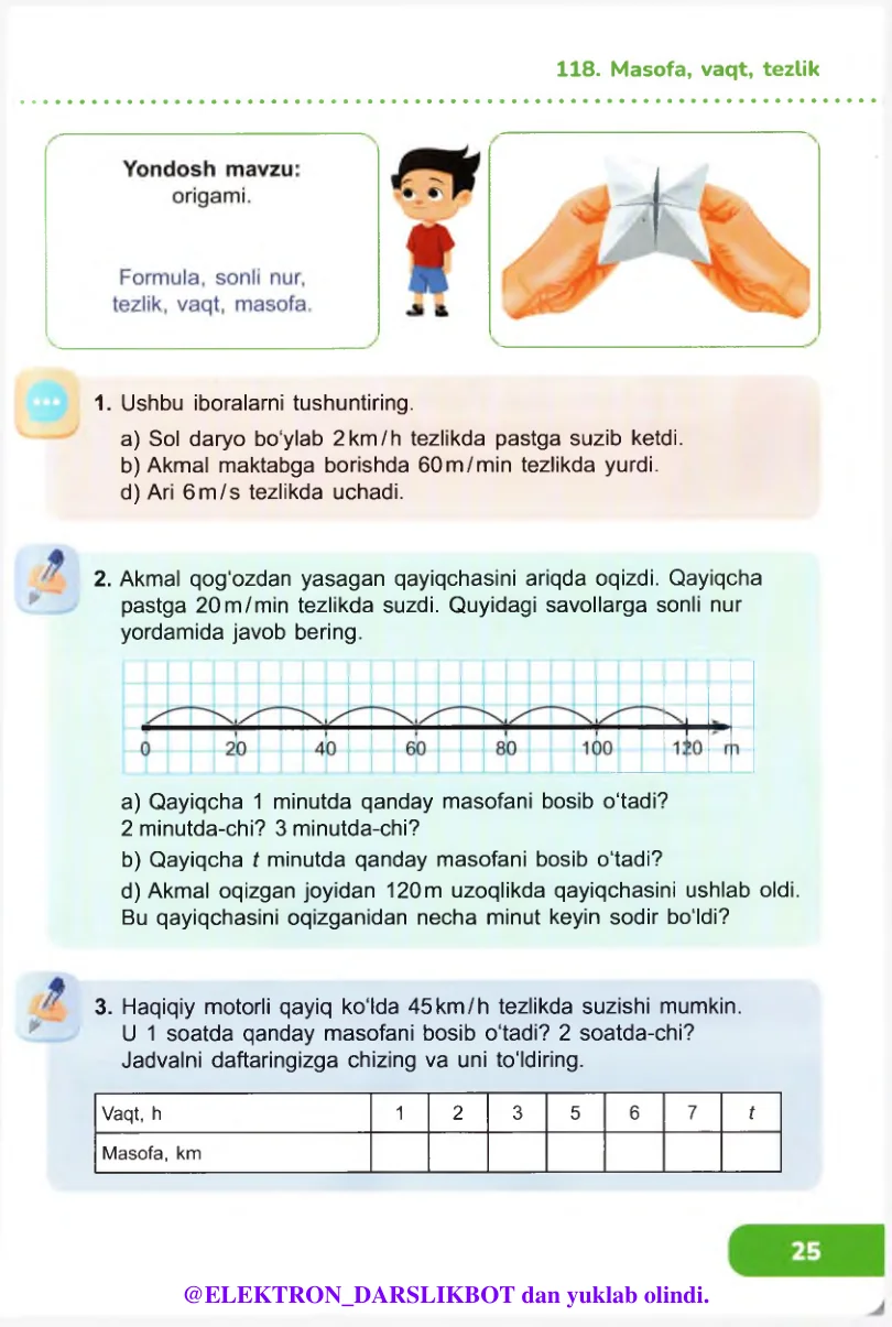Masofa, vaqt, tezlik