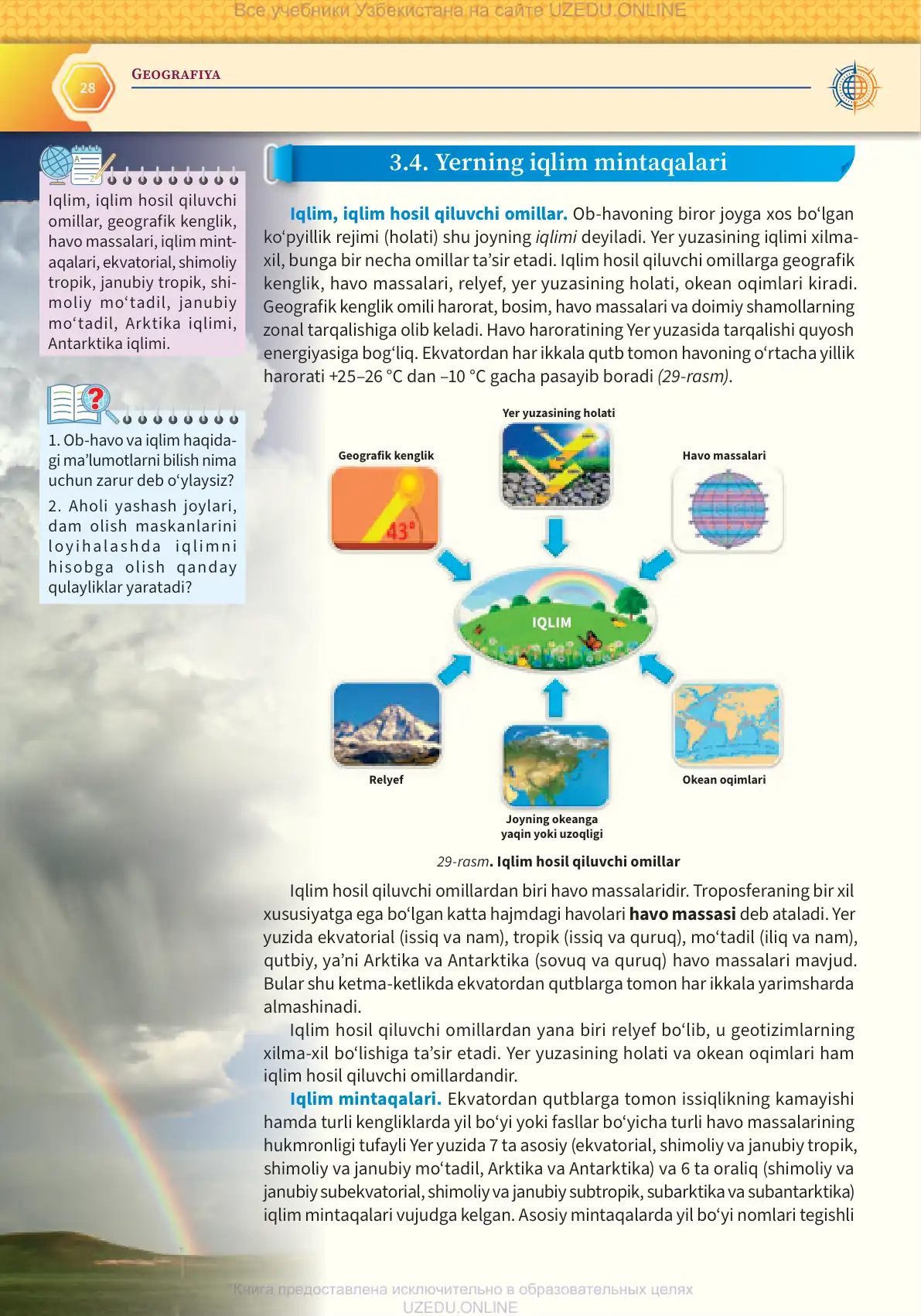 Yerning iqlim mintaqalari