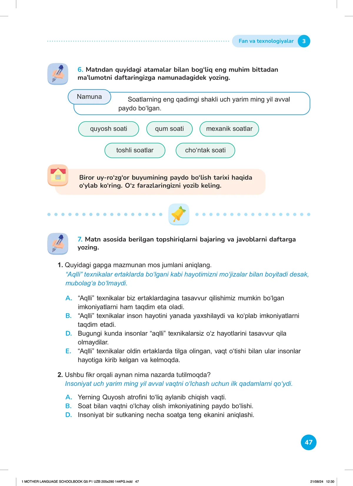 Fan va texnologiyalar (3-dars)