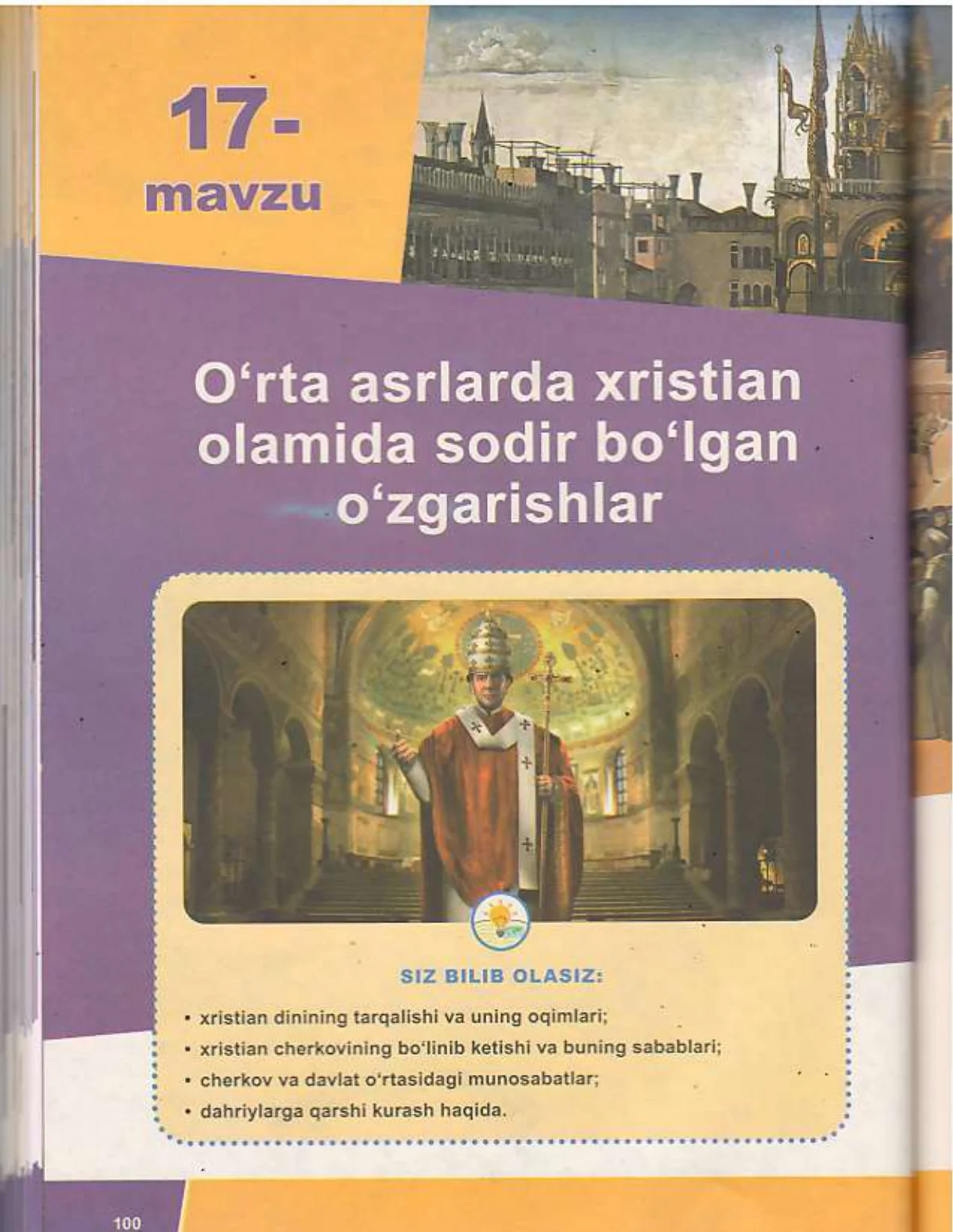 O‘rta asrlarda xristian olamida sodir bo‘lgan o‘zgarishlar