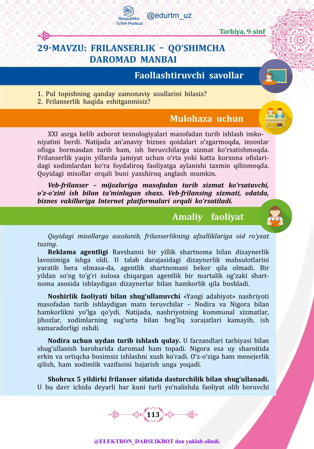 Frilanserlik-qo'shimcha daromad manbai