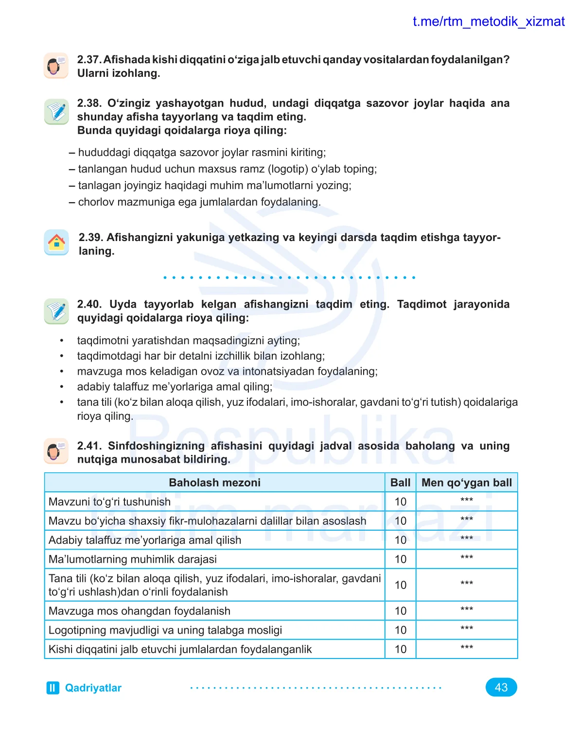 Qadriyatlar (7-dars)