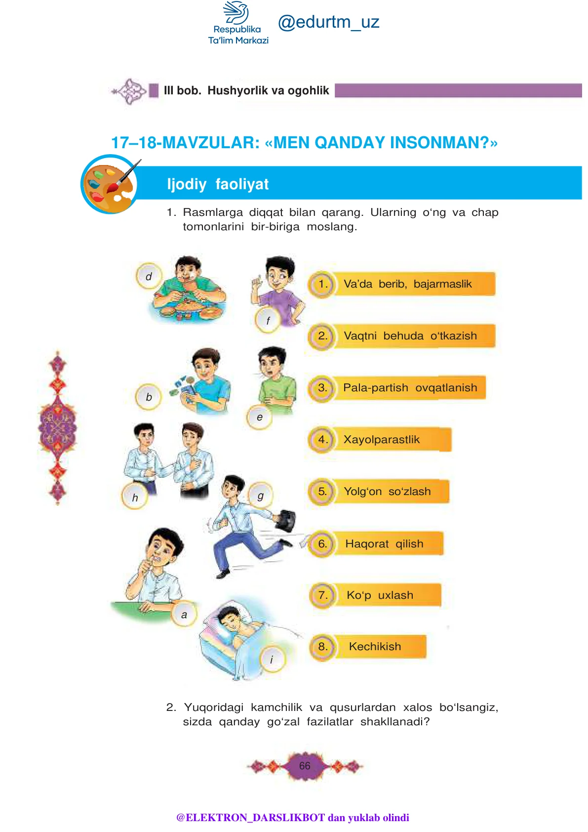 «Men qanday insonman?»