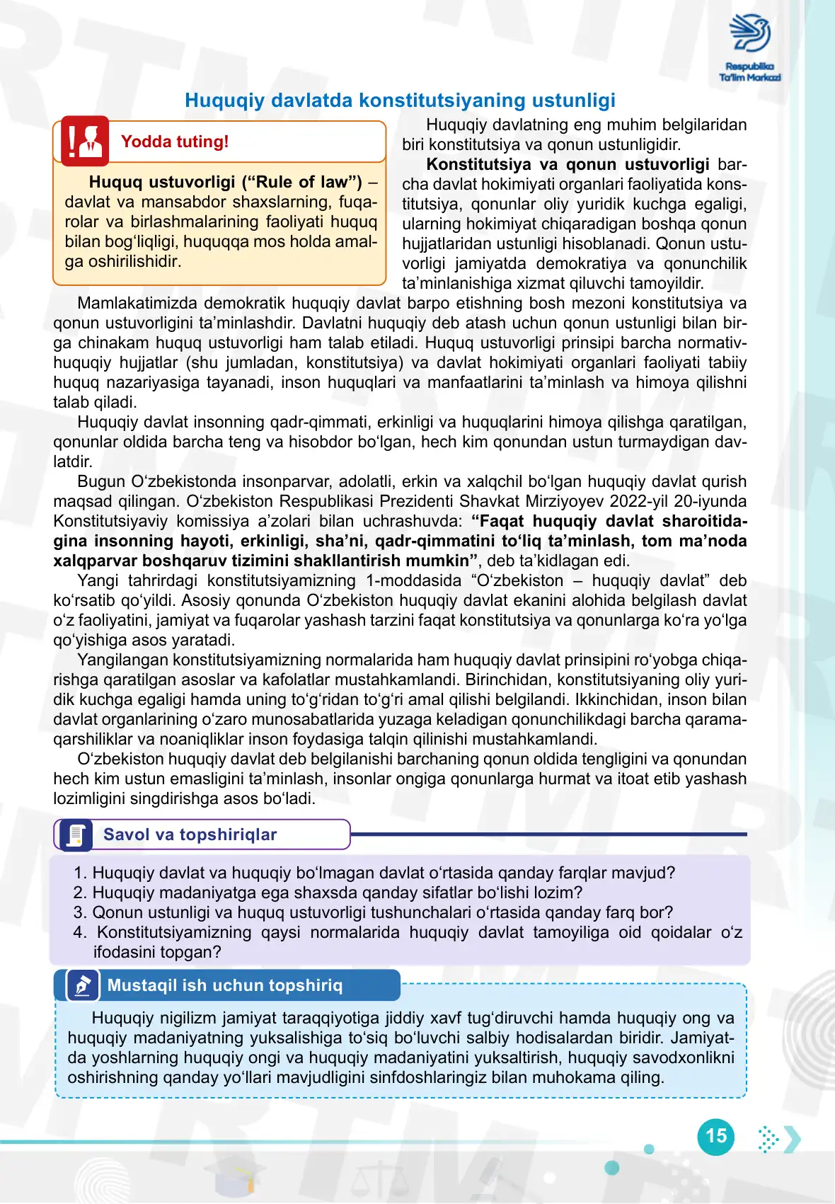 Shaxsiy huquq va erkinliklar