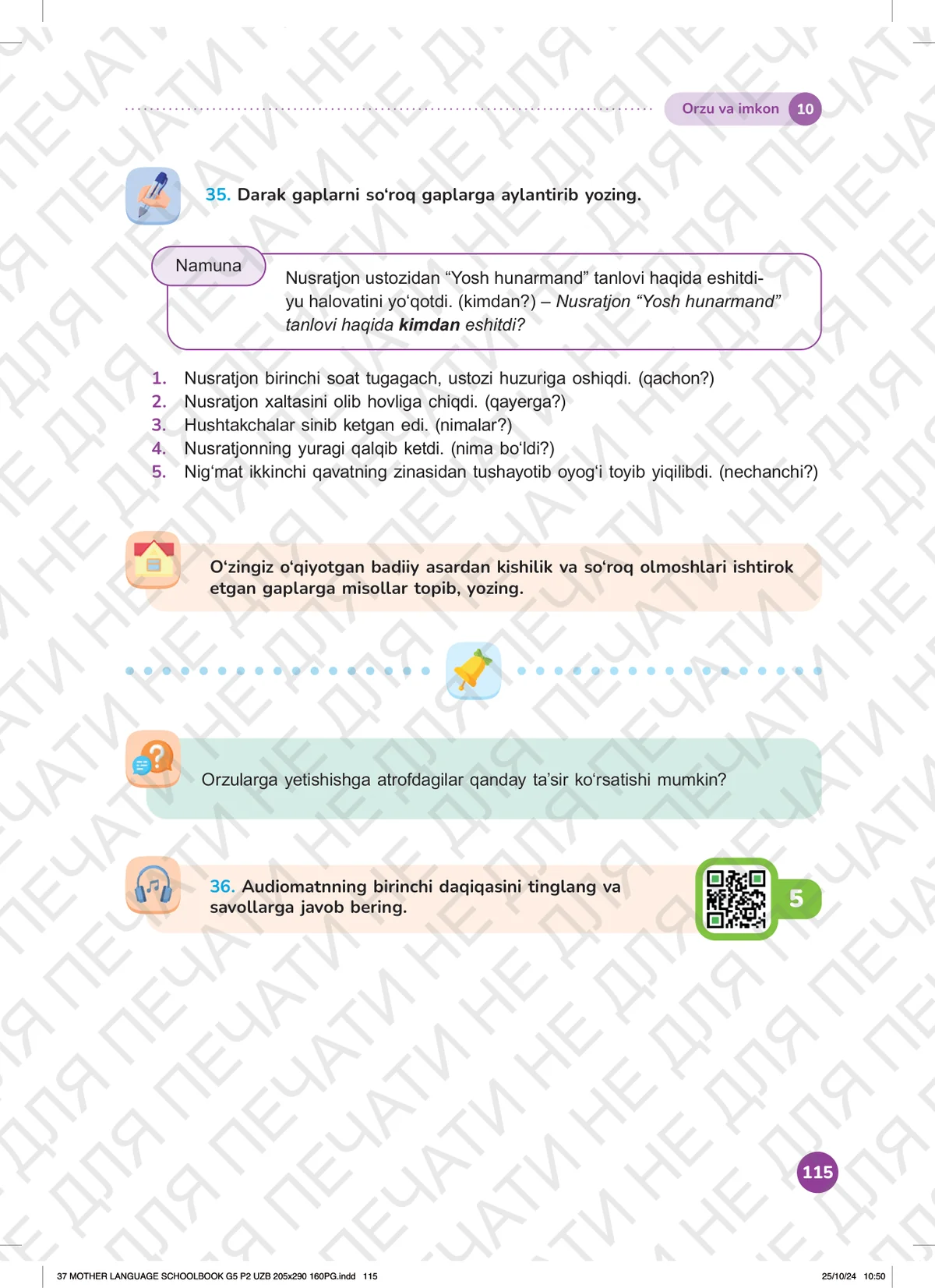 Orzu va imkon (10-dars)