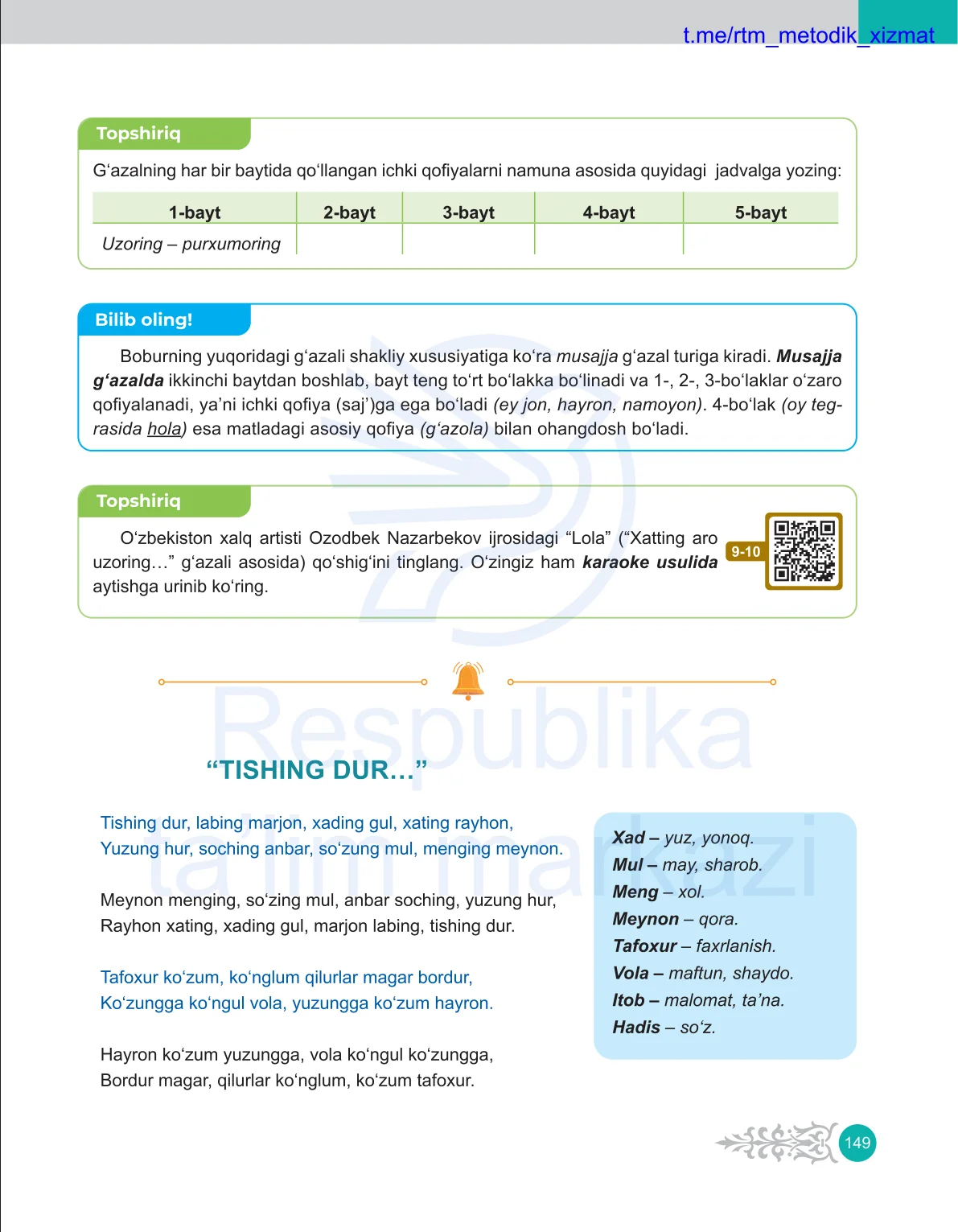 Jonimdin ozg‘a… keldi ul vaqti