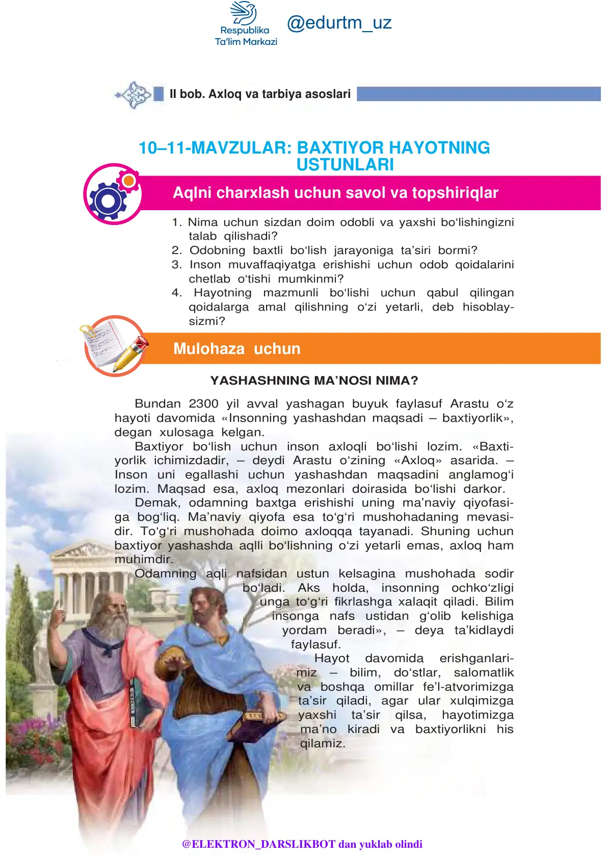 Baxtiyor hayotning ustunlari
