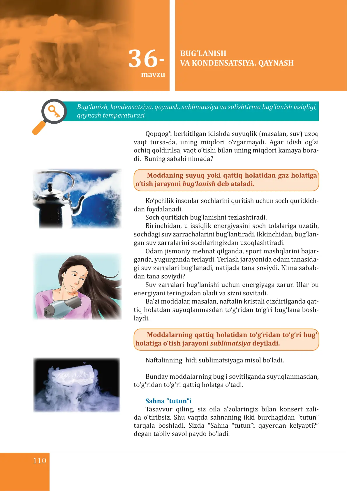 Bug‘lanish va kondensatsiya. Qaynash