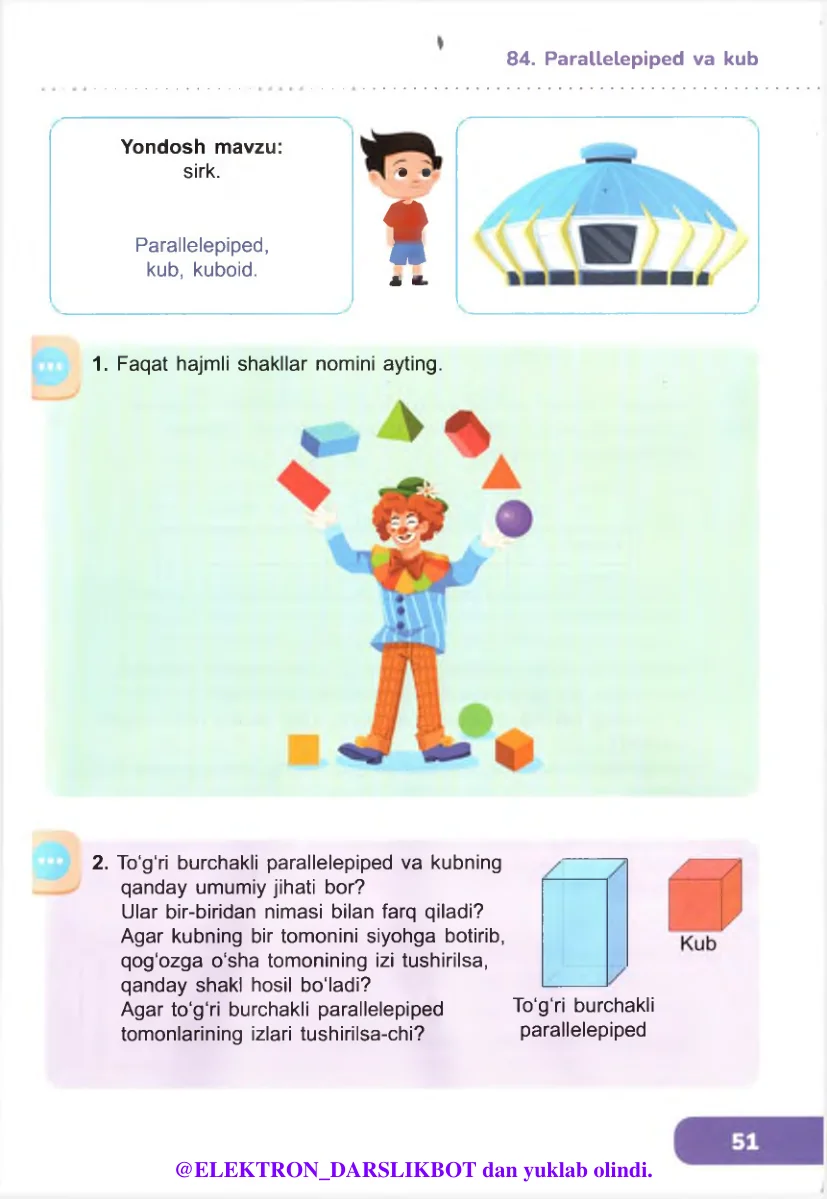 Parallelepiped va kub