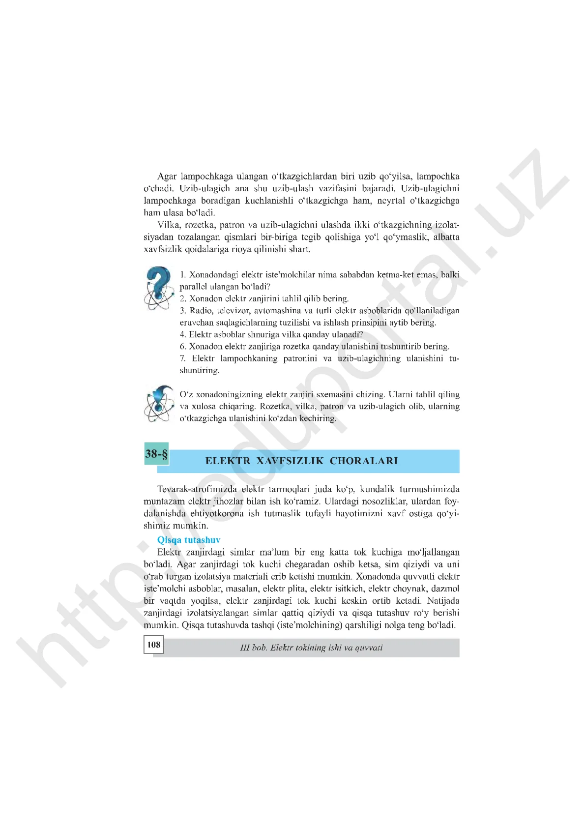 Elektr xavfsizlik choralari