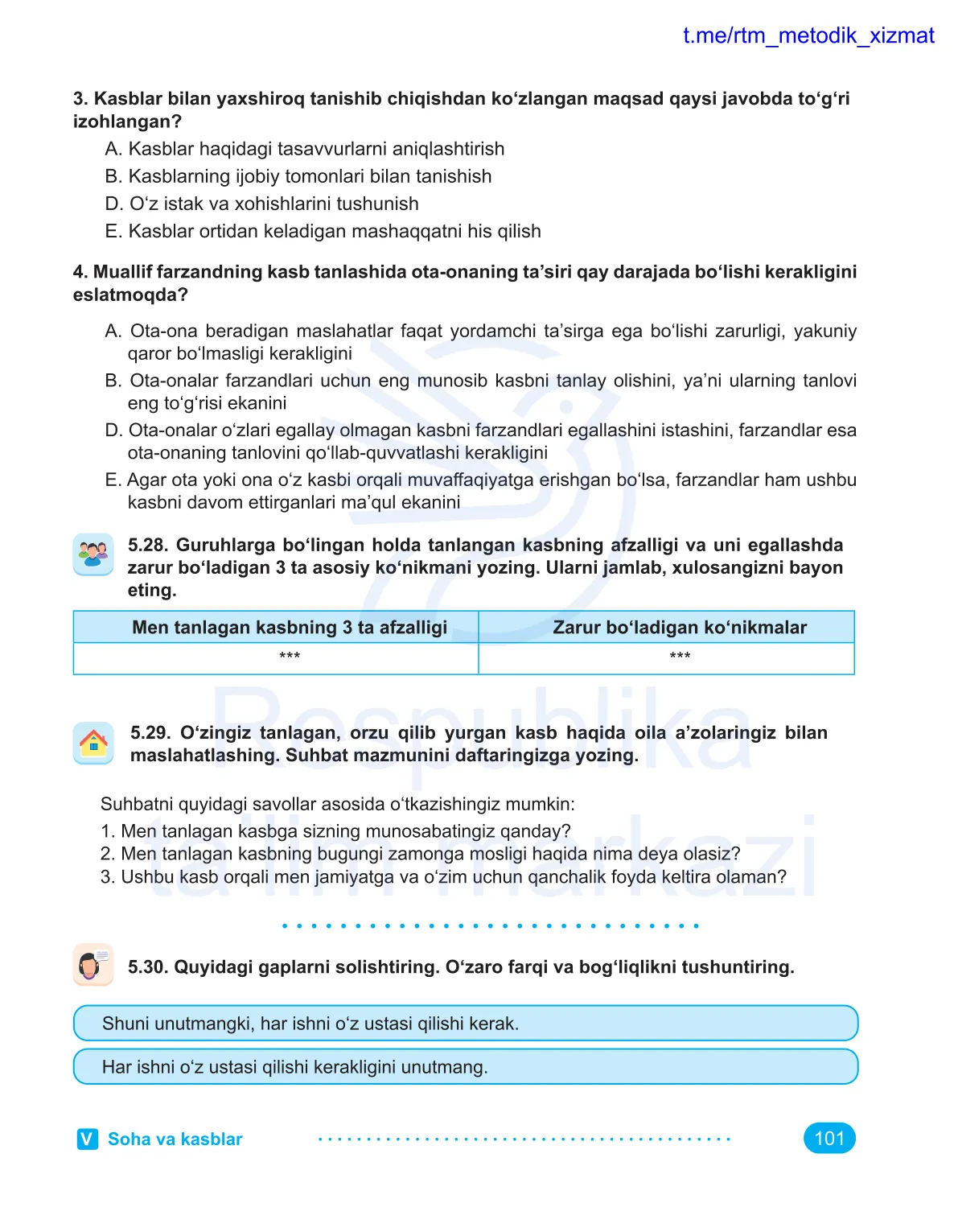 Soha va kasblar (6-dars)