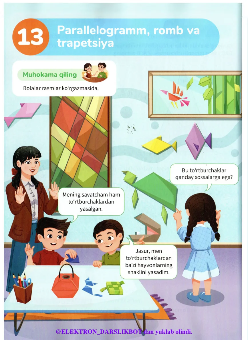 Parallelogramm, romb va trapetsiya