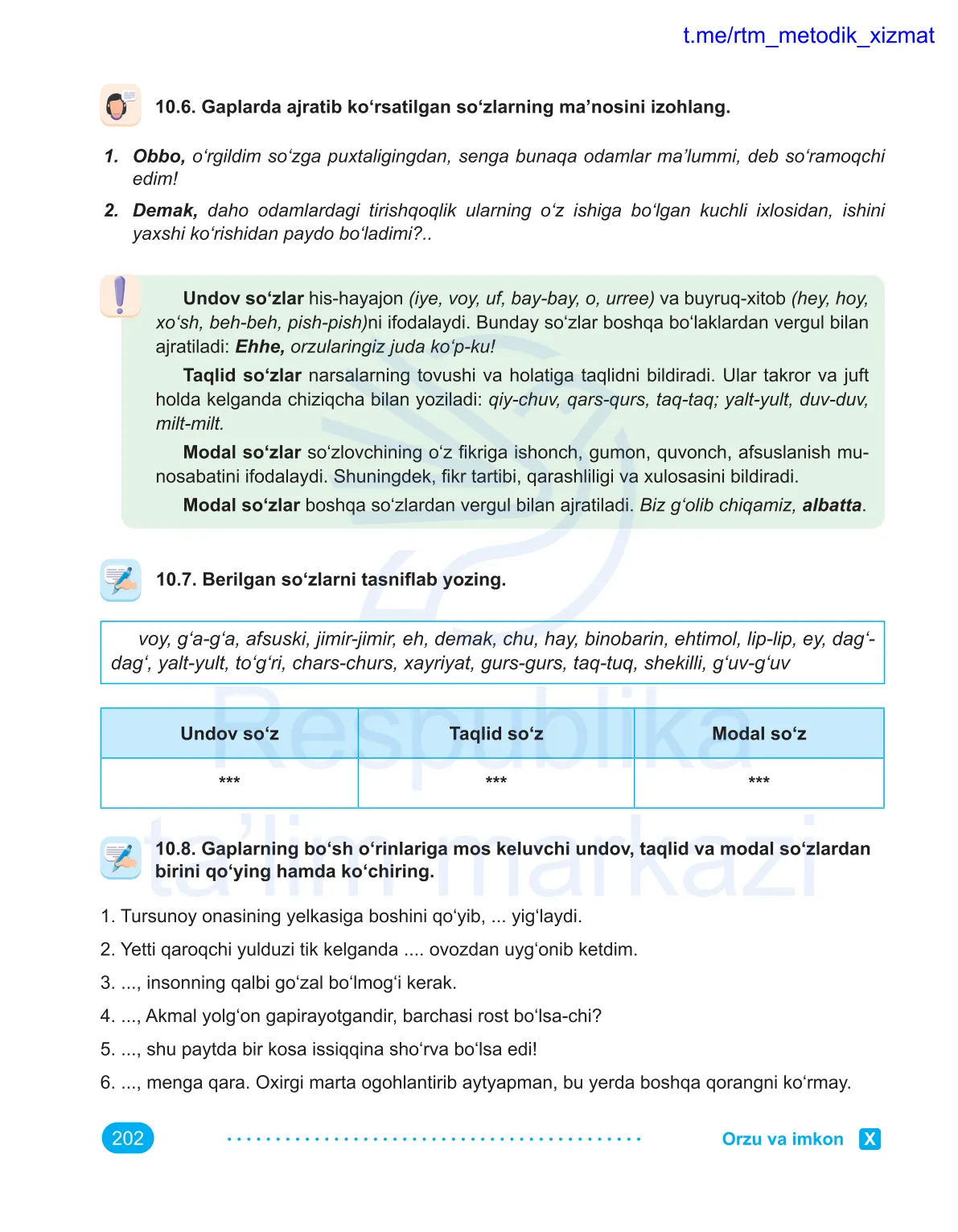 Orzu va imkon (2-dars)