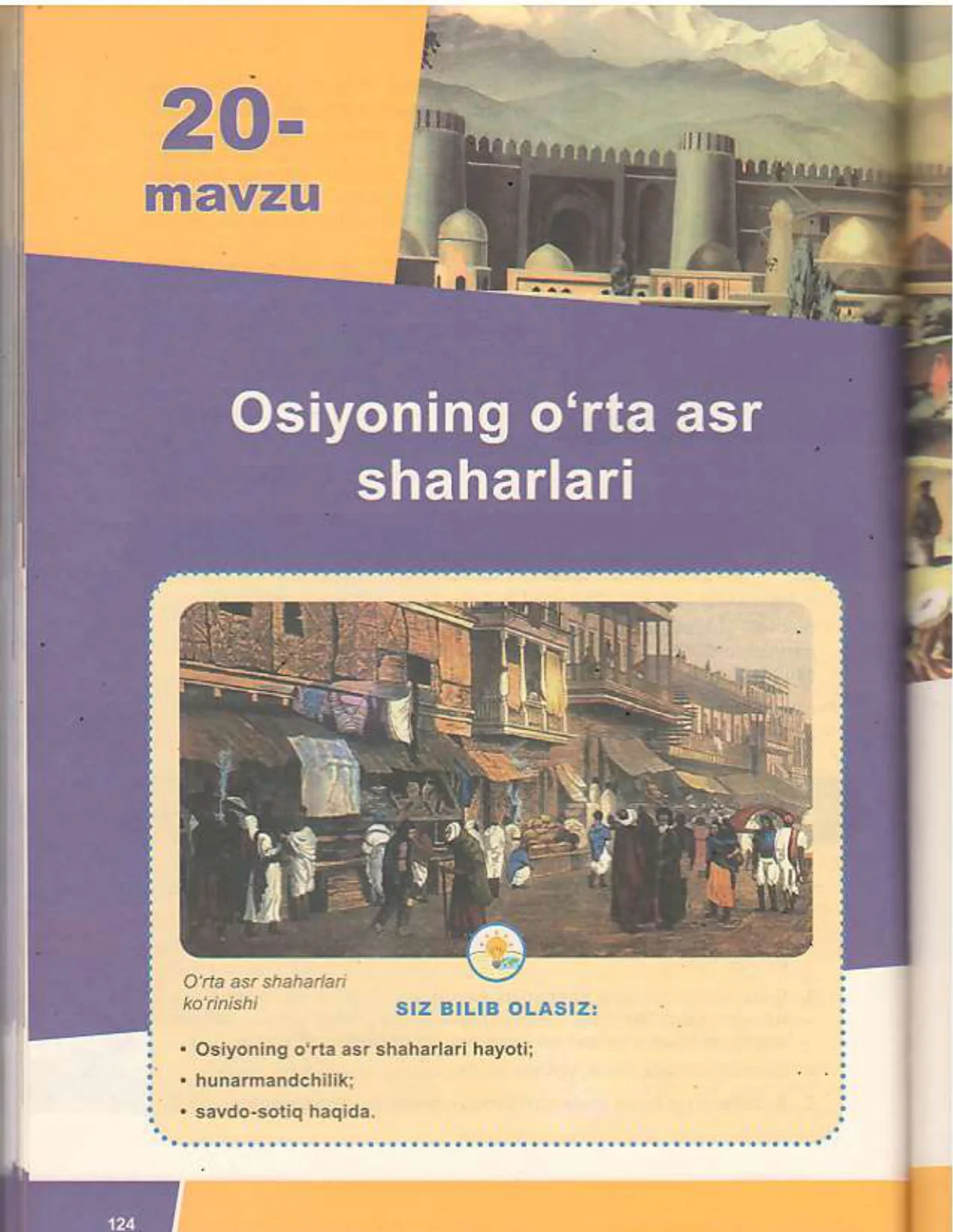 Osiyoning o‘rta asr shaharlari