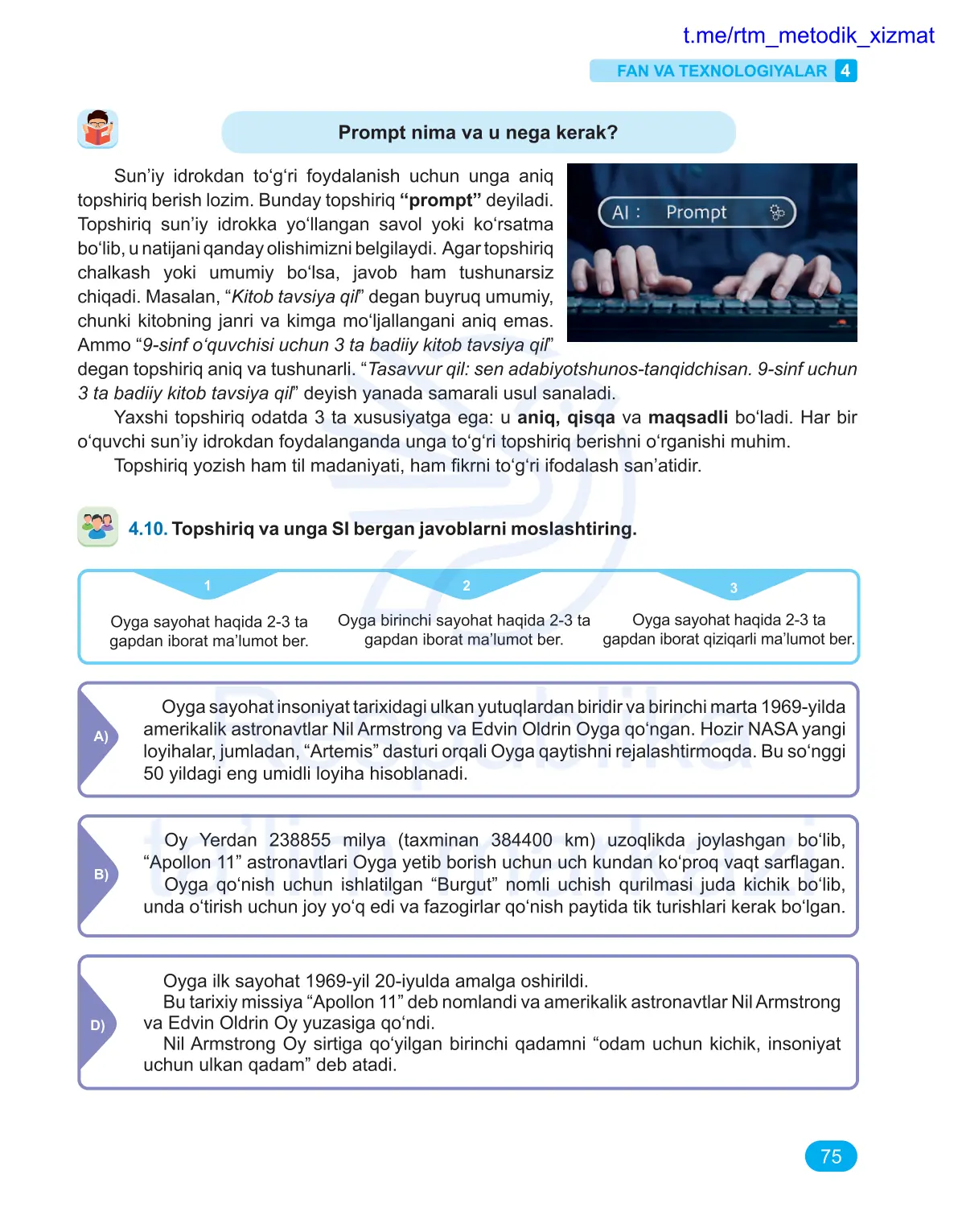 Fan va texnologiyalar (4-dars)