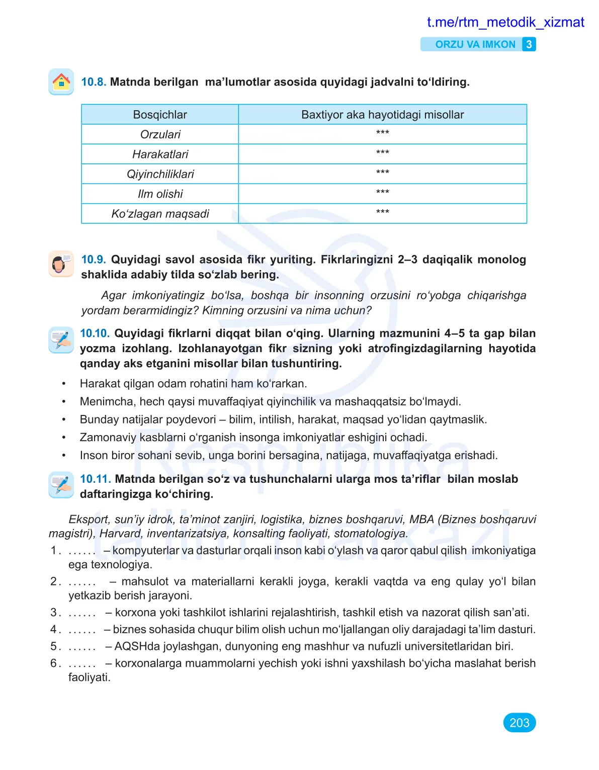 Orzu va imkon (3-dars)