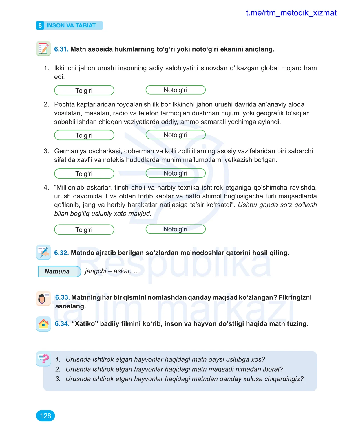 Inson va tabiat (8-dars)