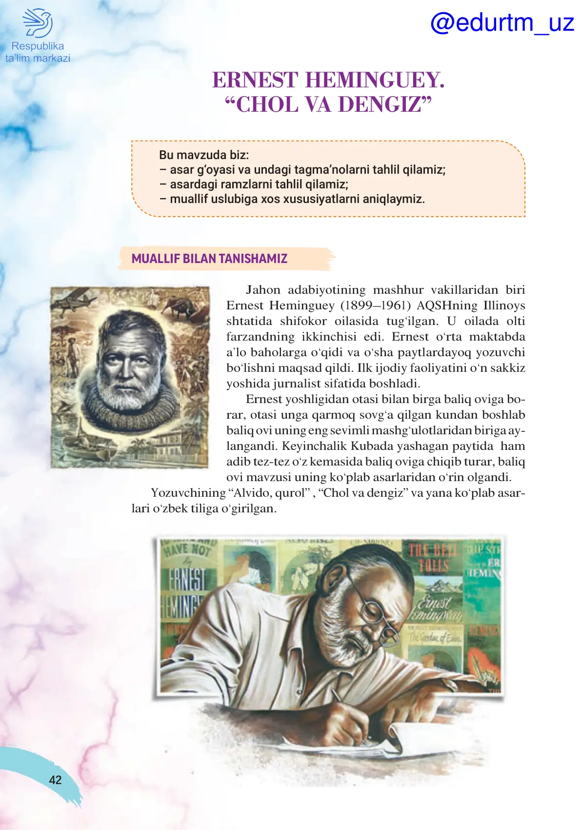 Ernest xeminguey. Chol va dengiz