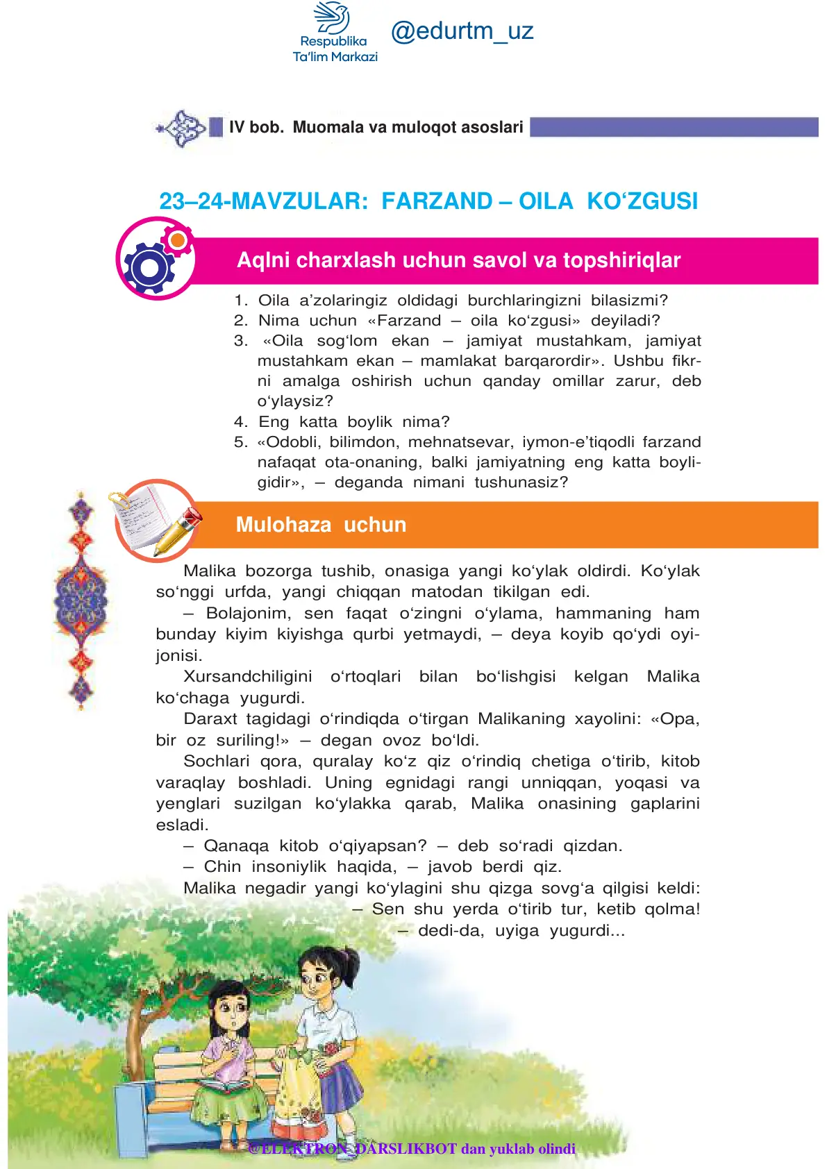 Farzand – oila ko'zgusi