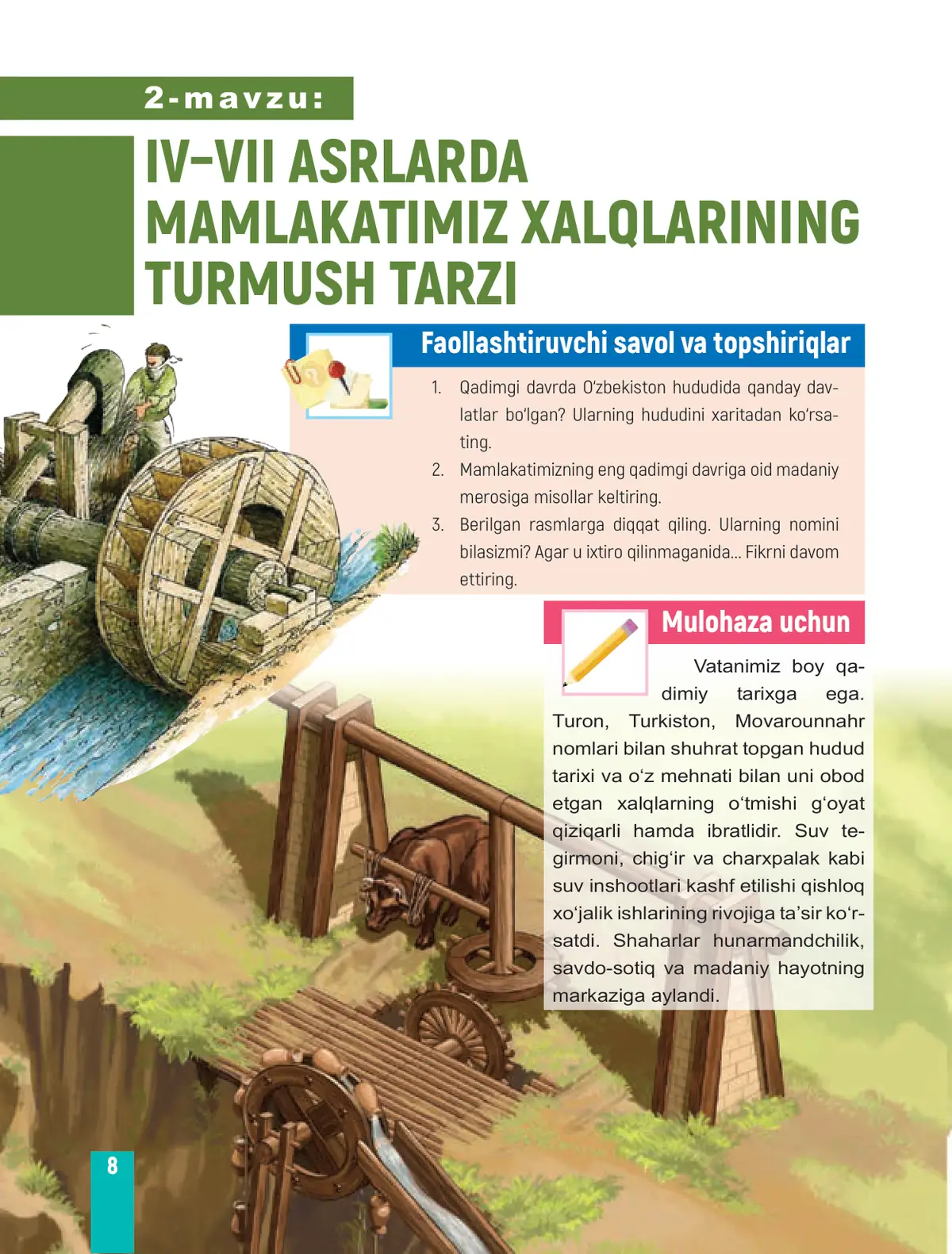 Iv–vii asrlarda mamlakatimiz xalqlarining turmush tarzi