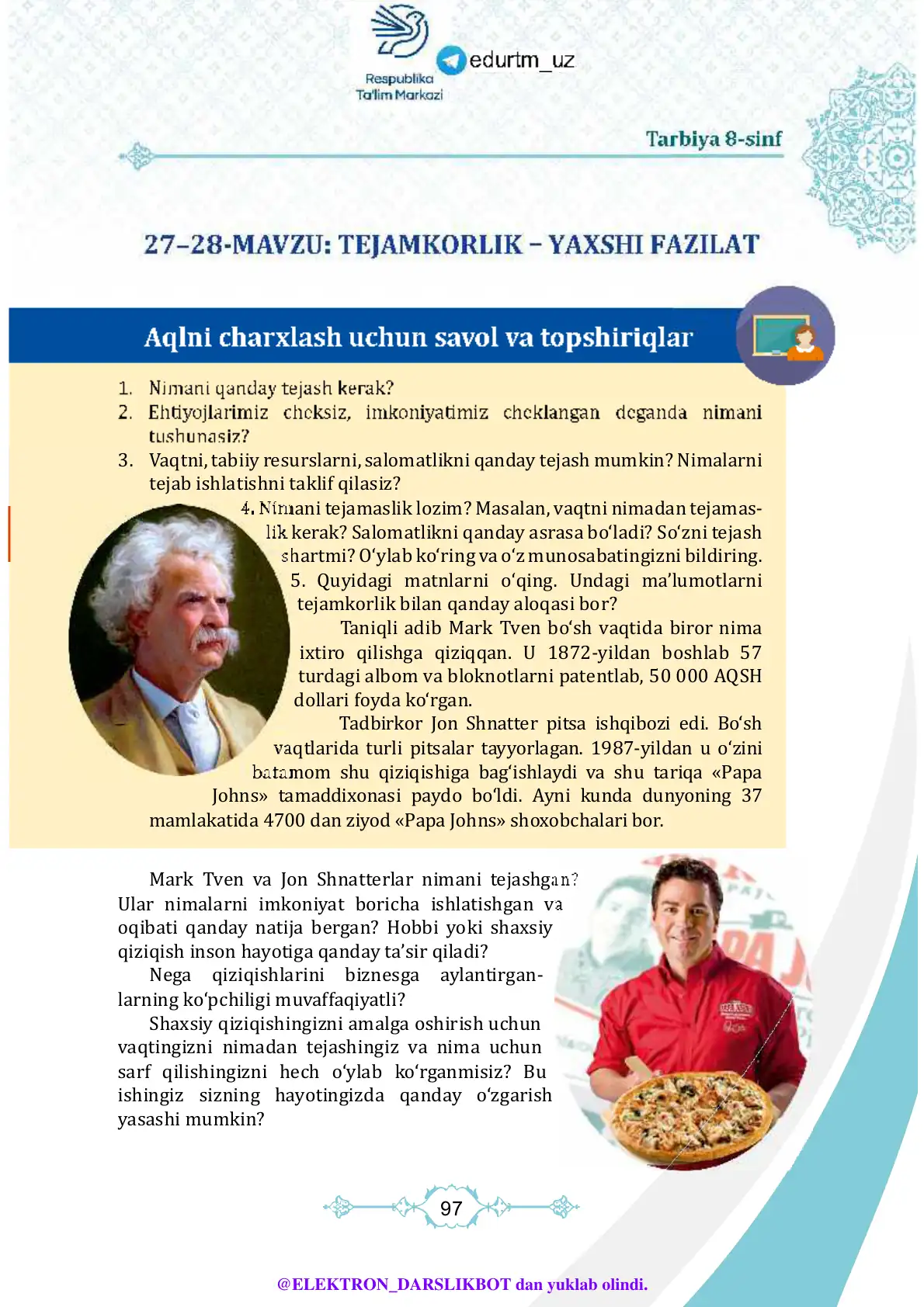 Tejamkorlik-yaxshi fazilat