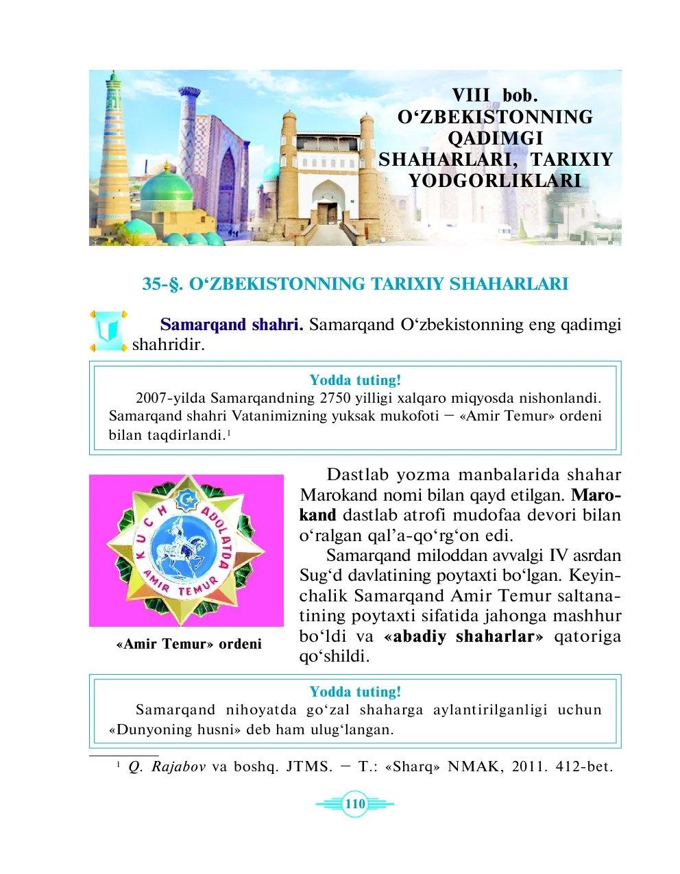 O‘zbekistonning tarixiy shaharlari