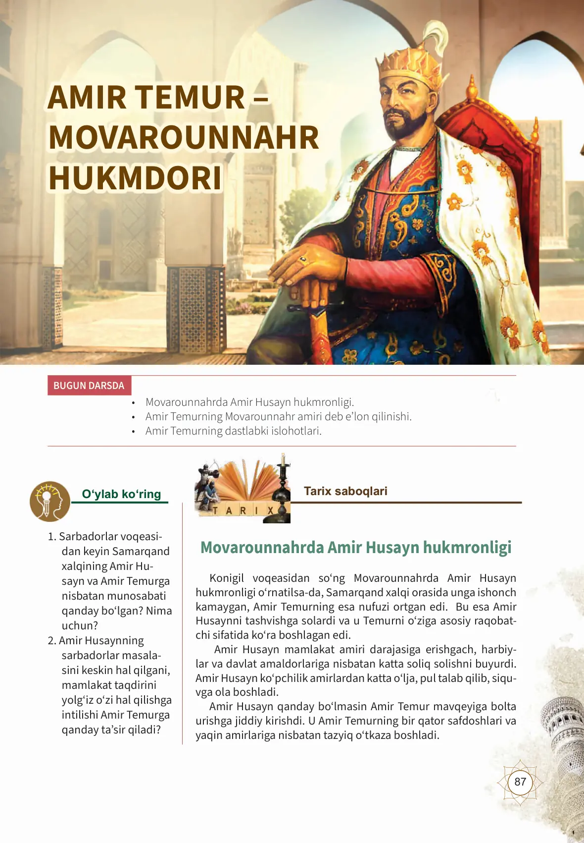 Amir temur – movarounnahr hukmdori