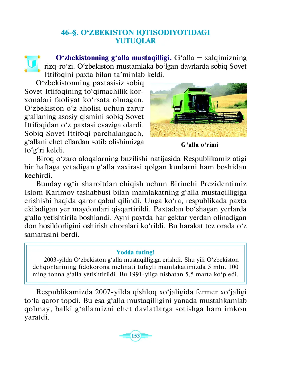 O‘zbekiston iqtisodiyotidagi yutuqlar