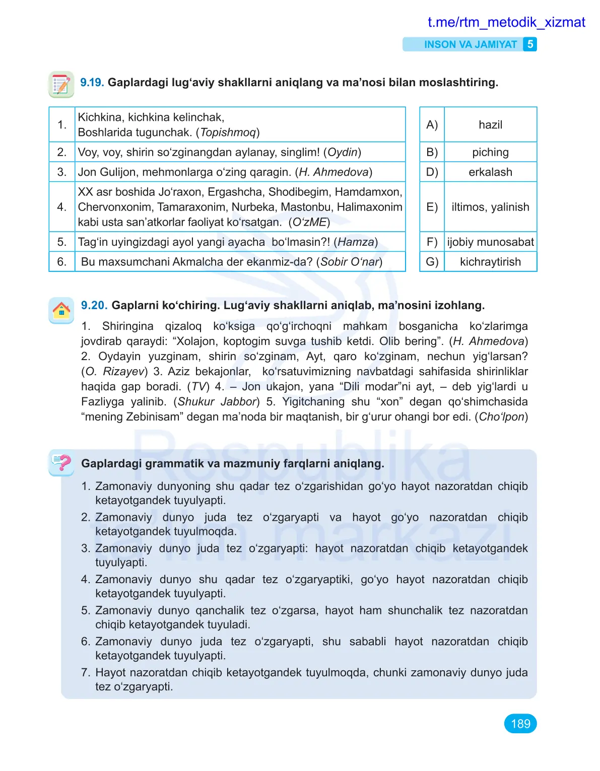 Inson va jamiyat (5-dars)