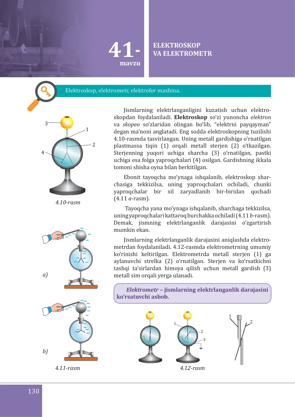 Elektroskop va elektrometr