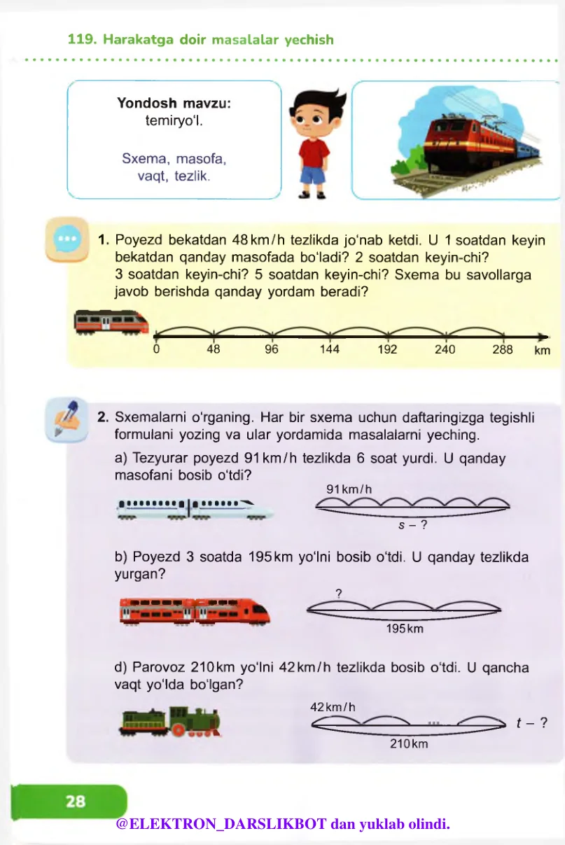 Harakatga doir masalalar yechish
