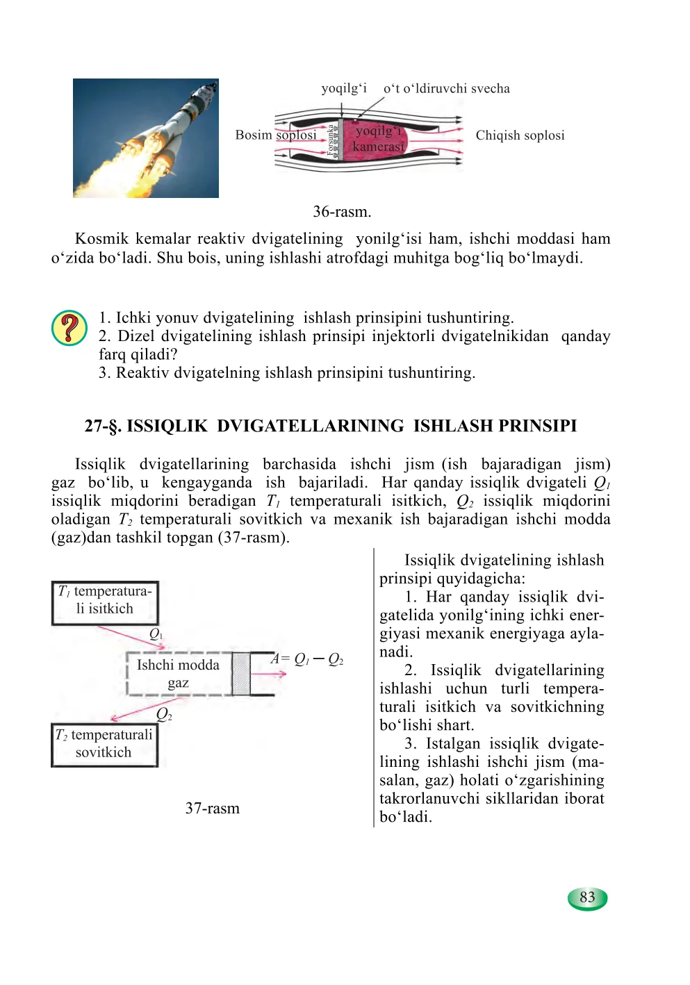 Issiqlik dvigatellarining ishlash prinsipi