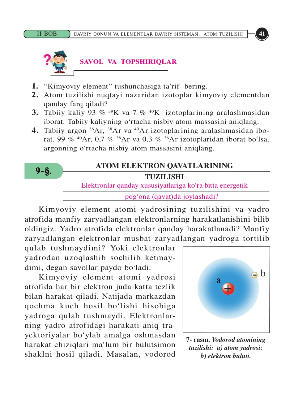 Atom elektron qavatlarining tuzilishi