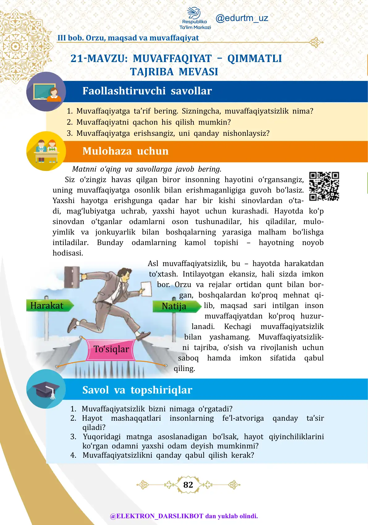 Muvaffaqiyat-qimmatli tajriba mevasi