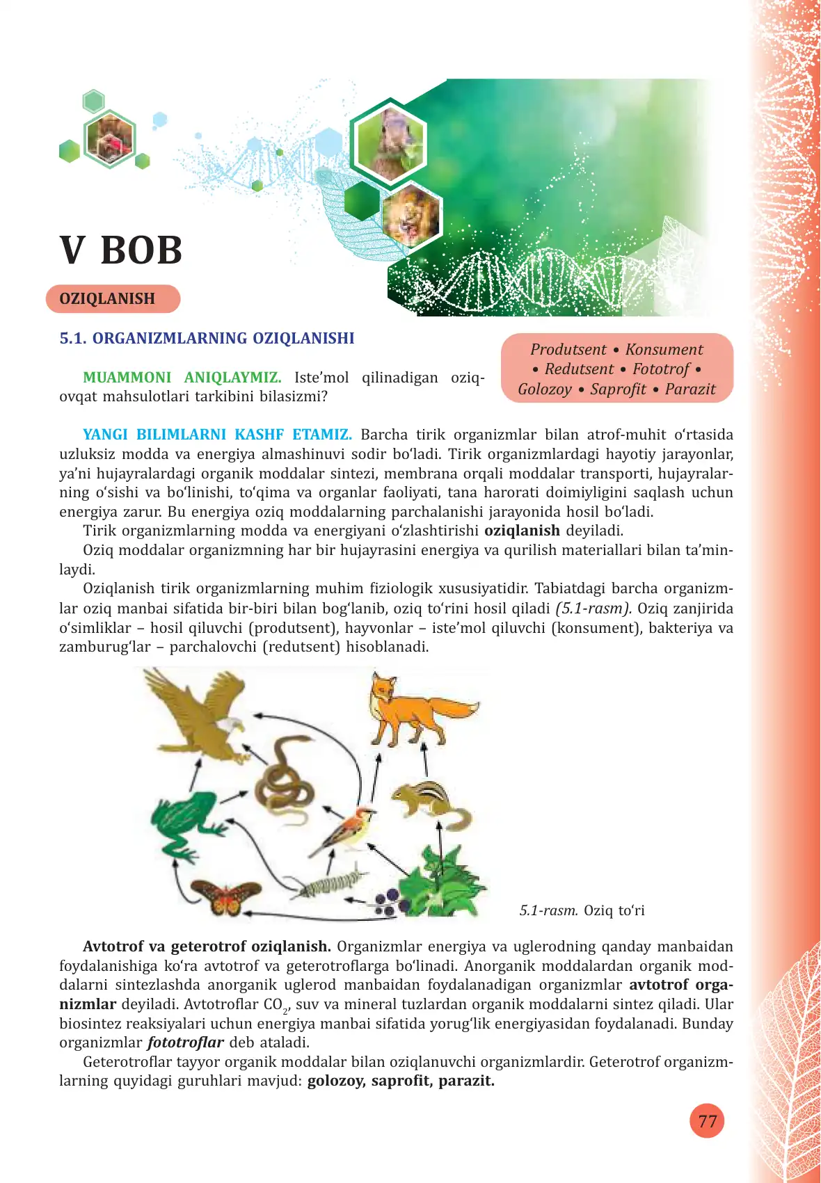 Organizmlarning oziqlanishi