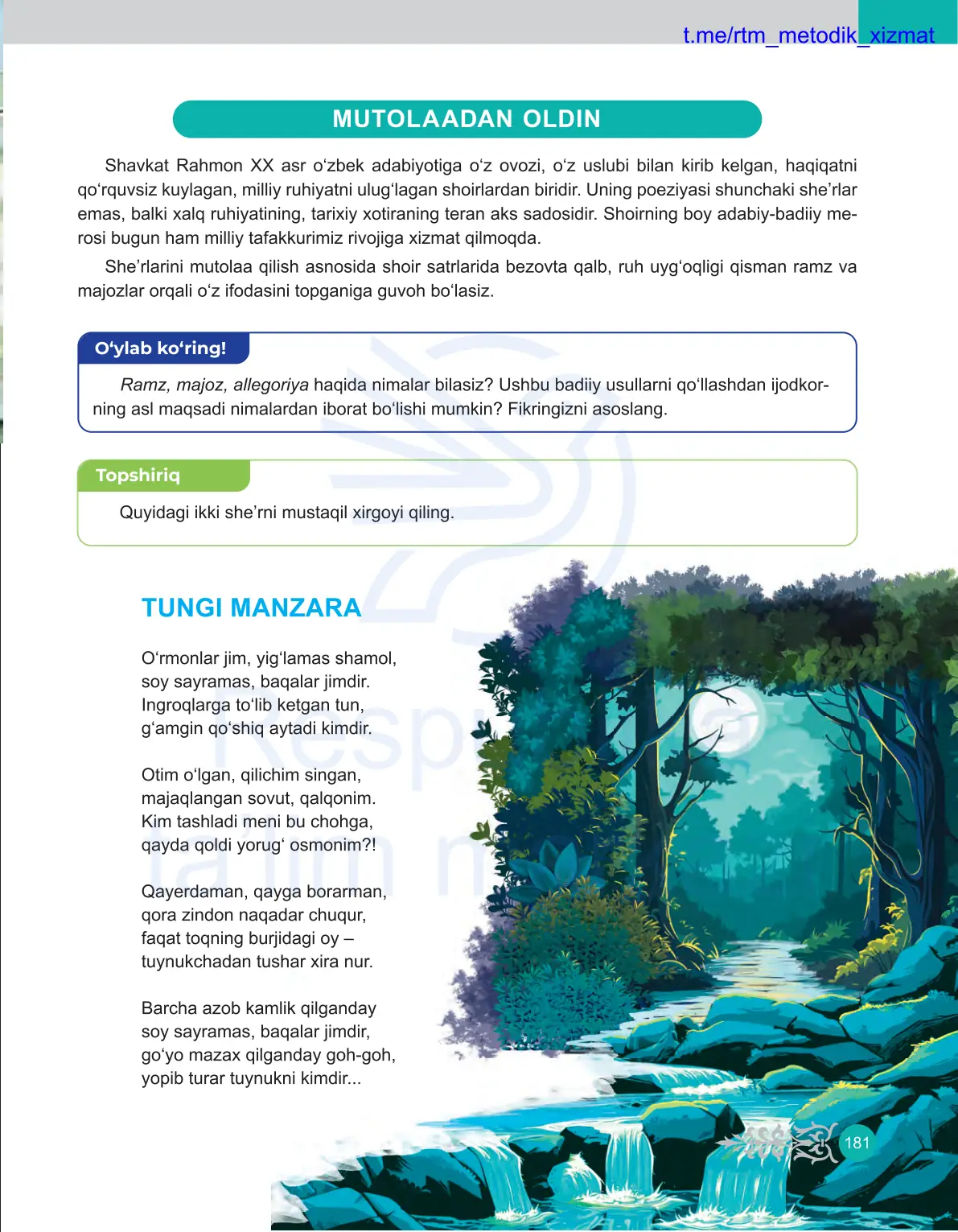 Jangda o‘lgan emas… she’ri