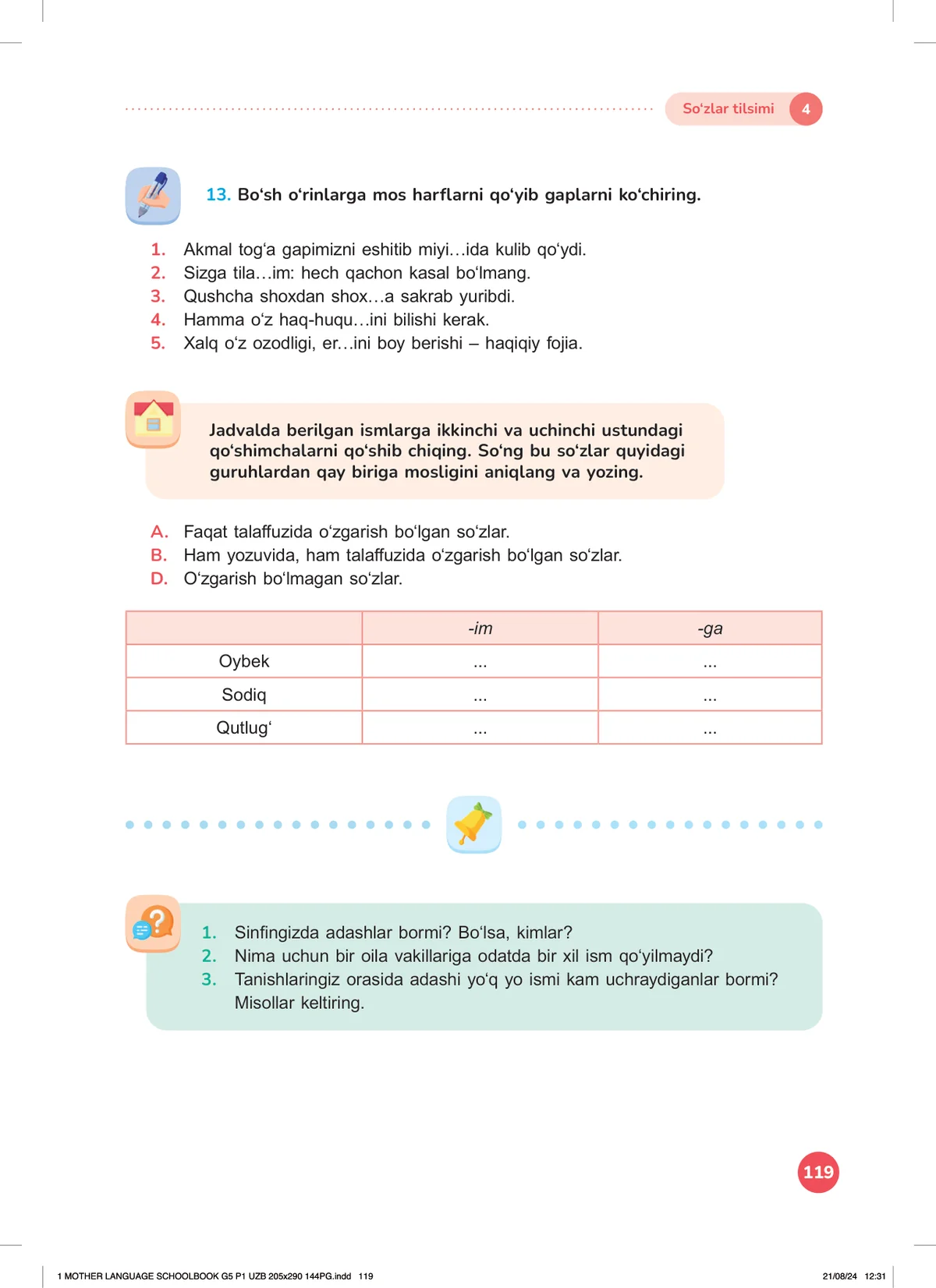 So‘zlar tilsimi (4-dars)