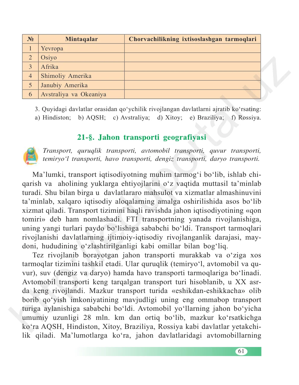 Jahon transporti geografiyasi
