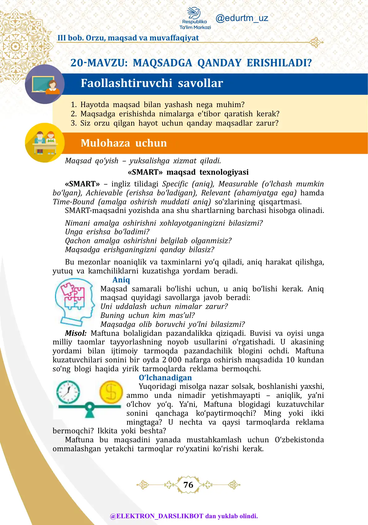 Maqsadga qanday erishiladi