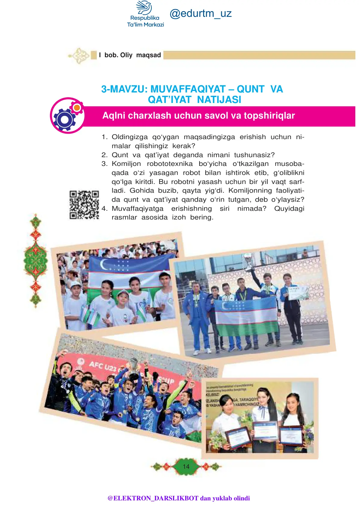 Muvaffaqiyat – qunt va qat'iyat natijasi