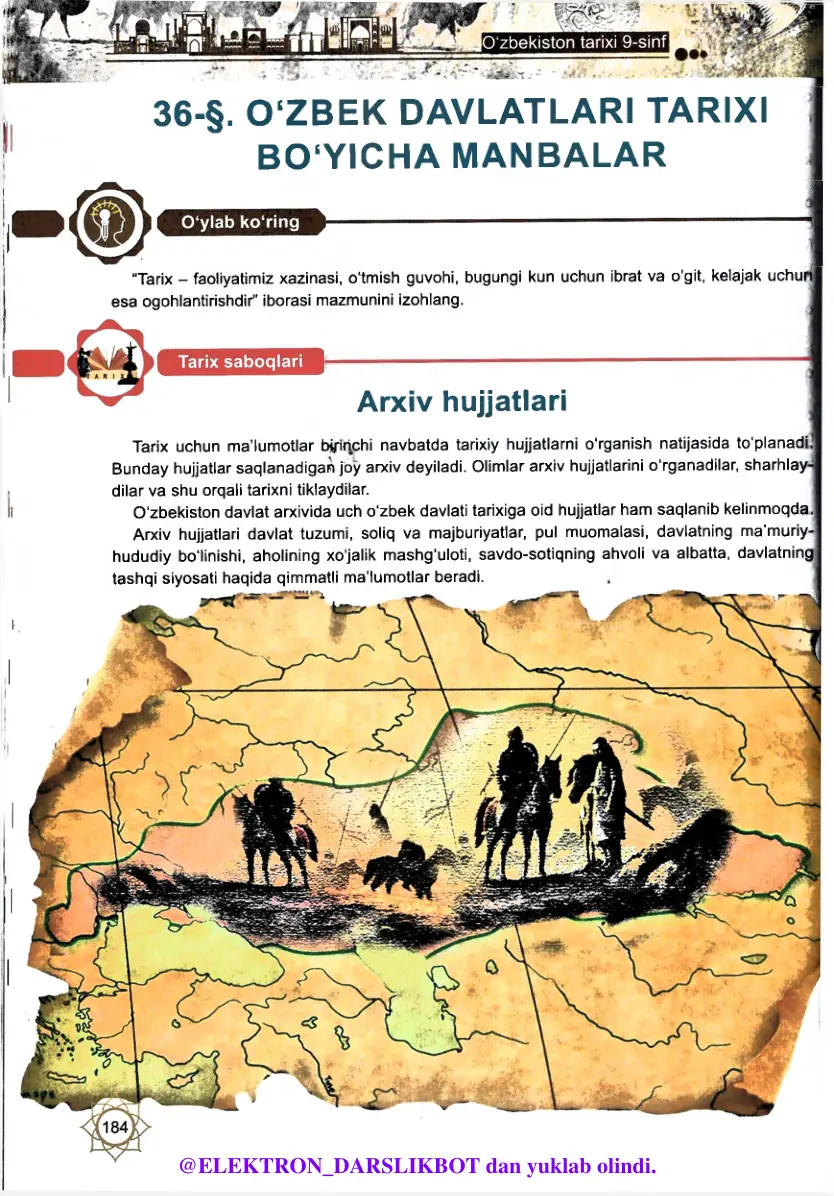 O‘zbek davlatlari tarixi bo‘yicha manbalar